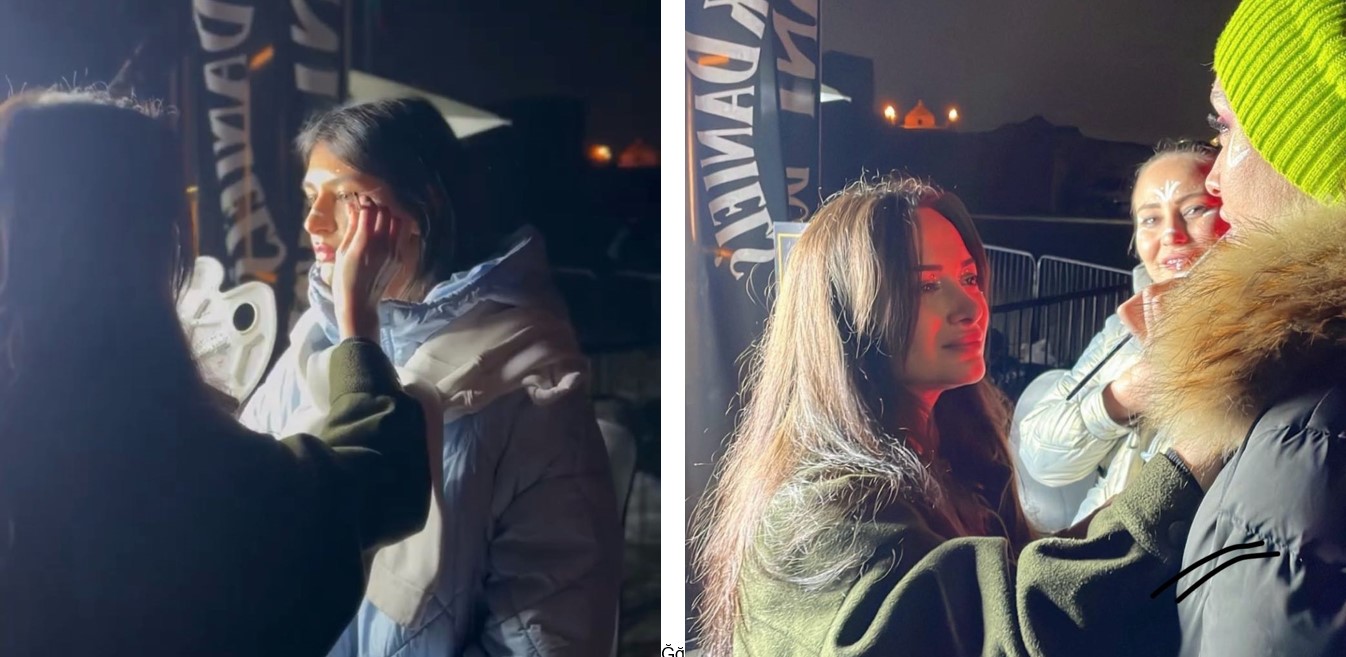Aytaç Hacıyeva Jack Daniel’s Etkinliğinde Boya ile Yüz Sanatı Uyguladı