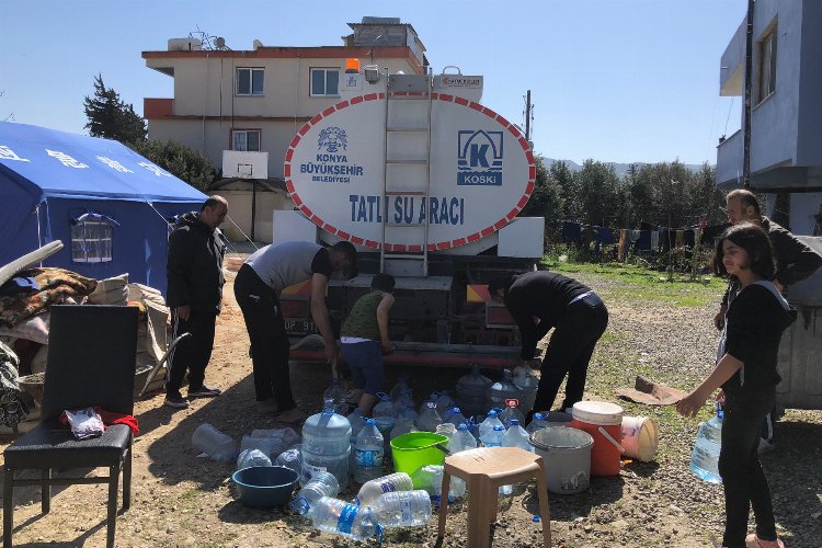 Konya Hatay’da temiz su ihtiyacını gideriyor