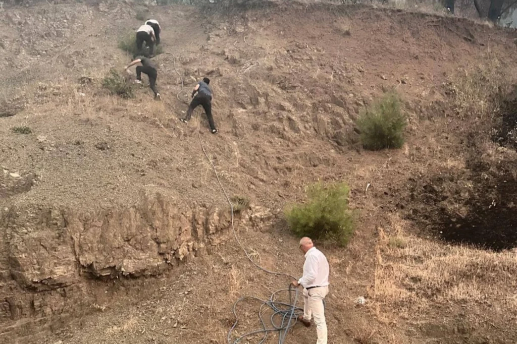 Bursa’daki yangına karşı Gemlik’te teyakkuz