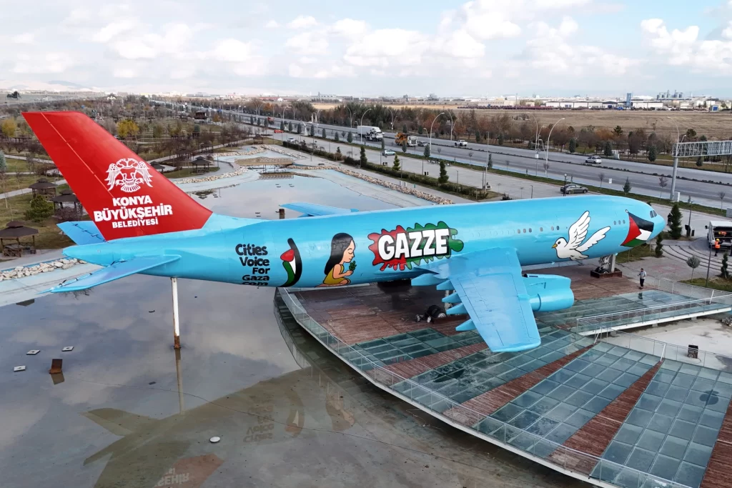 Konya’ya gelenler ‘Gazze’ mesajıyla karşılanıyor